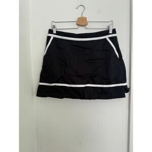 Lady Hagen Women's Black White Cotton Blend Skort | Size 8